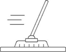 Floor Wiper Icon In Outline Style. vector