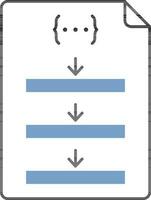 Coding Documentation Icon In Blue And White Color. vector