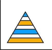 Colorful Pyramid Chart Icon. vector