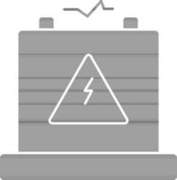 Adapter Icon Or Symbol In Gray And White Color. vector