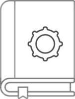 Manual Book Icon Or Symbol In Line Art. vector