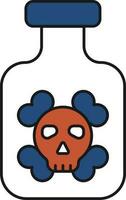 Colorful Poison Bottle Icon. vector