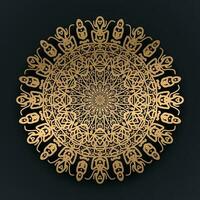 Luxury golden color mandala background design vector