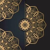 Luxury golden color mandala background design vector