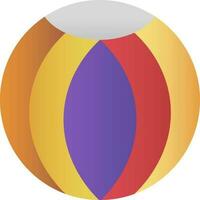 inflable pelota icono en plano estilo. vector