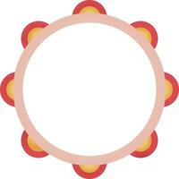 Tambourine Icon In Flat Style. vector