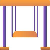 Swing Icon In Purple And Orange Color. vector