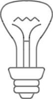 Illustration Of LED Bulb Icon In Line Art. vector