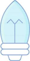 Illustration Of Mercury Bulb Icon In Blue And White Color. vector