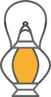 Vector Illustration of Lantern Icon in Flat Style.