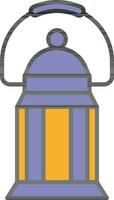 Vector Illustration of Lantern or Lamp Icon in Flat Style.