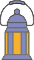 Vector Illustration of Lantern or Lamp Icon in Flat Style.