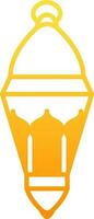 Isolated Lantern Icon in Yellow and White Color. vector