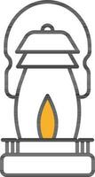 Isolated Vector Illustration of Lantern or Oil Lamp Icon.