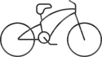 Bicycle Icon In Black Line Art. vector