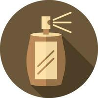 Spray Can Icon On Brown Background. vector
