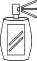 Spray Can Icon In Black Line Art. vector