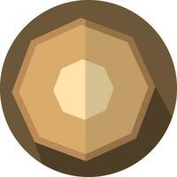 Flat Style Alexandrite Icon On Brown Background. vector