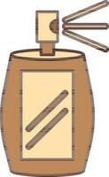 Spray Can Icon In Brown Color. vector