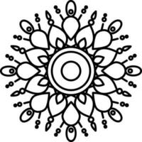 lineal estilo mandala icono. vector