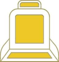 Car Seat Icon In Yellow And White Color. vector