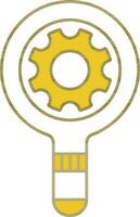 Setup Management Icon In Yellow And White Color. vector
