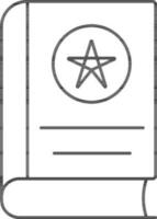 Spell Or Magic Book Icon In Linear Style. vector