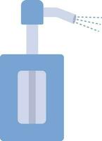 rociar botella icono en azul color. vector