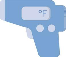 Contactless Infrared Thermometer Icon In Blue Color. vector