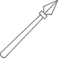 Isolated Spear Flat Icon in Linear Style. vector