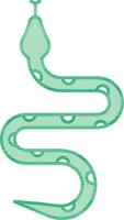 Mexican Snake Icon In Green And White Color. vector