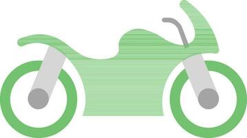 Motorbike Icon In Green And Gray Color. vector