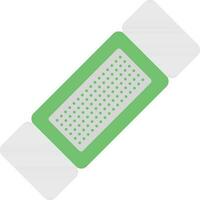 Bandage Icon In Green And Gray Color. vector