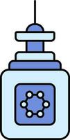 Nanomanipulator Icon In Blue Color. vector