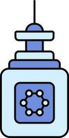 Nanomanipulator Icon In Blue Color. vector