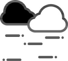 Cloudy Weather Icon in Flat Style. vector