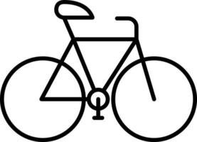 lineal estilo bicicleta icono o símbolo. vector