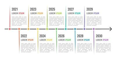 Timeline 10th Anniversary Infographic Design Template. Business templates for presentations. Vector illustration.