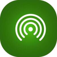 White Hotspot Icon On Green Square Background. vector