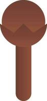 Flat Style Clove Icon In Brown Color. vector