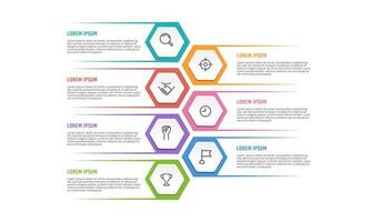 Infographics business diagram with 7 steps, options, or processes. Vector illustration.