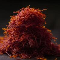 Close up of stack of saffron photo