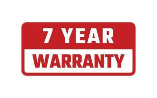 7 Year Warranty Rubber Stamp vector