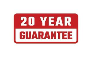 20 Year Guarantee Rubber Stamp vector