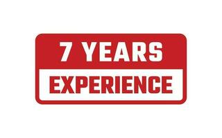 7 Years Experience Rubber Stamp vector