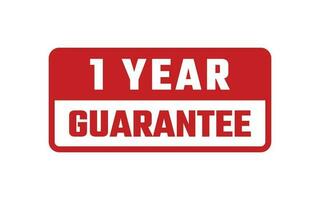 1 Year Guarantee Rubber Stamp vector