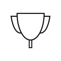 Trophy Lineal Icon Symbol Vector. Black Outline Trophy Icon vector