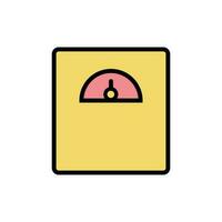 Weighing Scale Icon Vector Illustration. Weighing Scale Lineal Color Icon