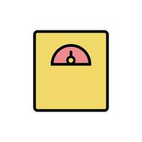 Weighing Scale Icon Vector Illustration. Weighing Scale Lineal Color Icon