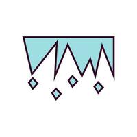 Stalactite Icon Vector Illustration. Stalactite Lineal Color Icon